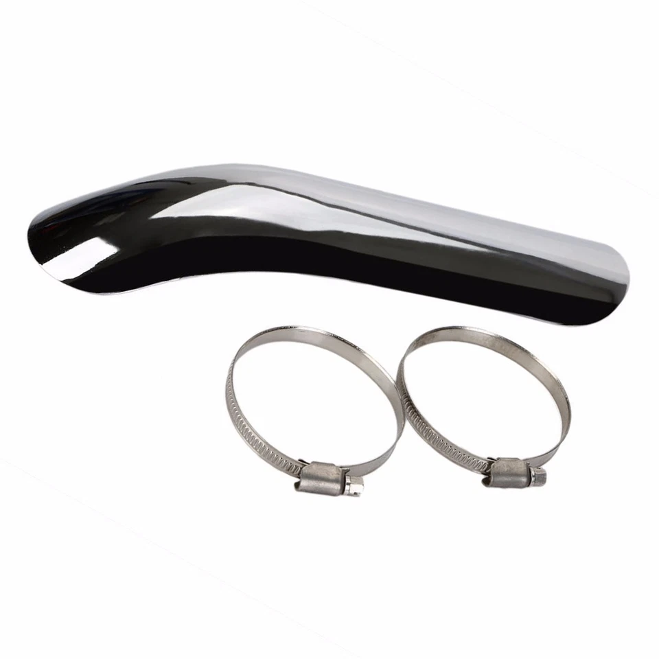 Protector de talón protector térmico de escape curvo para Harley Honda Kawasaki Suzuki Yamaha VTX Foto 2 de 3