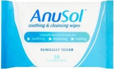 Image of ANUSOL SOOTHING & CLEANSING WIPES 30 FLUSHABLE WIPES