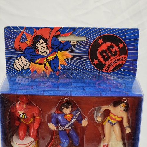 VTG 1995 DC Super Heroes Pen Party Flash Superman Wonder Woman Pens W Toppers - Picture 4 of 10