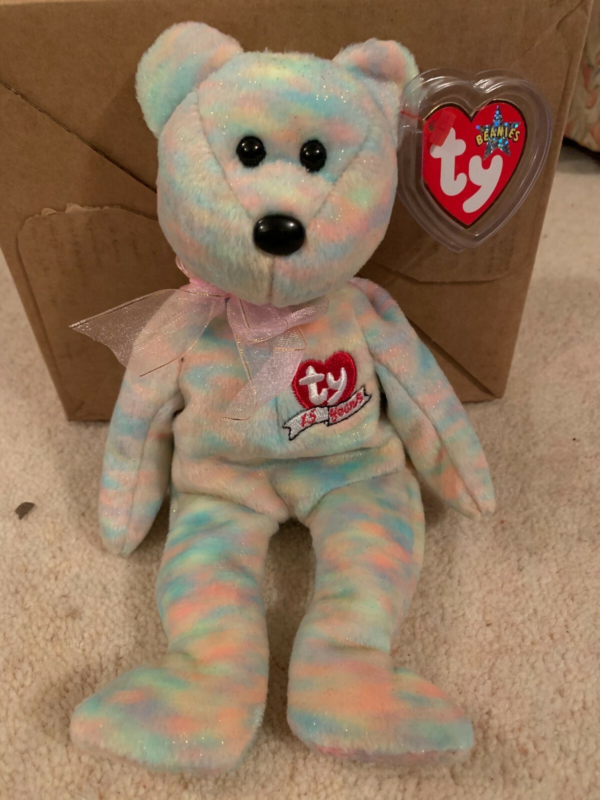 TY Beanie Babies Celebrate 15 Years of TY Rainbow Bear eBay