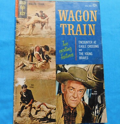 WAGON TRAIN VTG COMIC BOOK # 3 1964 2- FEATURES YOUNG BRAVES-EAGLE CROSSING FINE