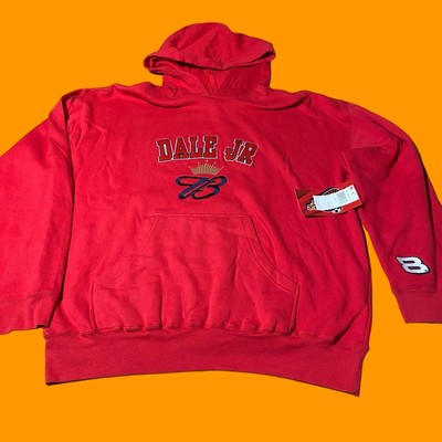 NWT Dale Earnhardt Jr Hoodie Mens L Budweiser Red Winners Circle Y2K Nascar #8