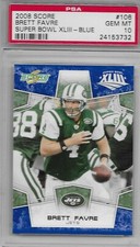 2008 Favre Score PSA 10 Super Bowl XLIII BLUE Jets Packers
