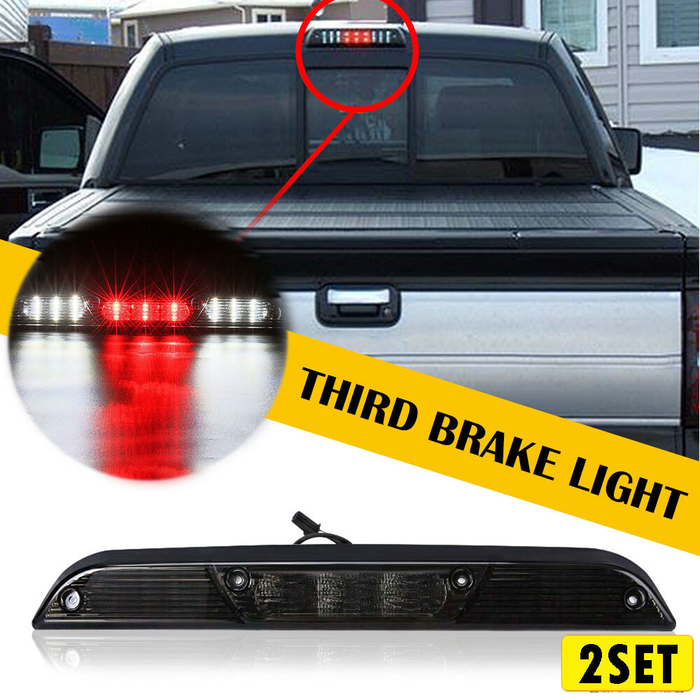 2X LED 3rd Brake Tail Light with Cargo Lamp for 2015-2020 Ford F150 Smoked