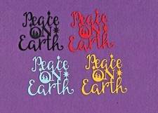 PEACE ON EARTH die cuts Christmas scrapbook cards