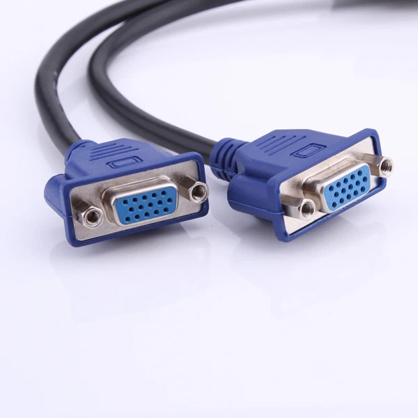 DVI-I 24+5 Pins to Dual Female VGA Adapter Splitter Cable for Monitor Projector - Bild 3 von 4