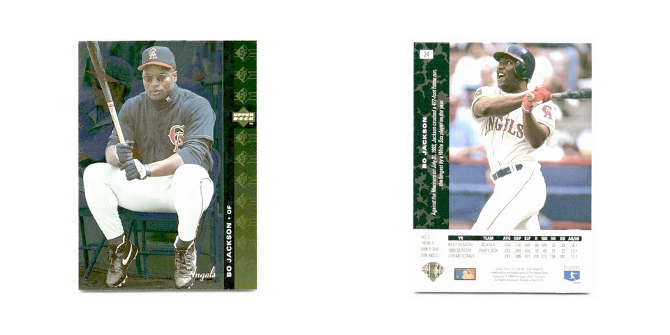 Bo Jackson 1994 SP #24 California Angels Baseball Card NM - Image 3 of 3