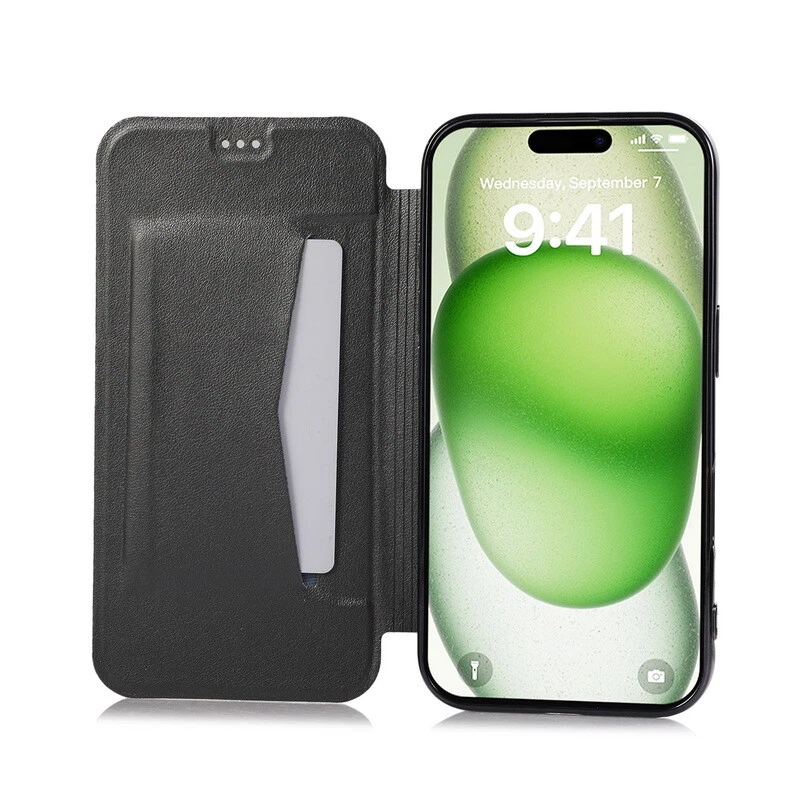 Flip Wallet Card Case Clear Cover For iPhone 16 15 14 Pro Max 13 12 11 XR 8 Plus - Image 4 of 4