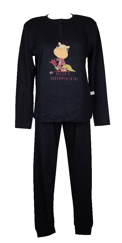 SG Pigiama donna СУМАСШЕДШАЯ ФЕРМА котон инвернале интерлок маника лунга колло серафи