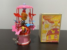 Vintage Japan Celluloid Wind-Up Mechanical Hungry Chicks W/ Box Mid-Century