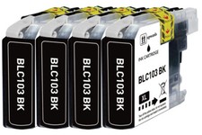 4PK BLACK Ink Compatible with Brother LC103XL MFC-J470DW MFC-J870DW MFC-J650DW