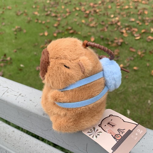 12cm Capybara Plush Toy BAG Keychain Key Ring Pendant Jewelry Fans Gift - Picture 15 of 22