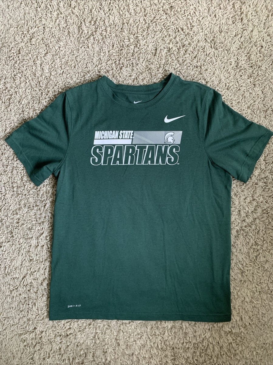 Nike Dri-FIT Youth XL Michigan State Spartan T-shirt green short