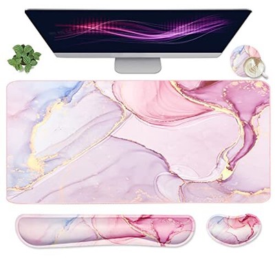 Large Mouse Pad and Keyboard Wrist Rest Desk Pad for Keyboard and Mouse 