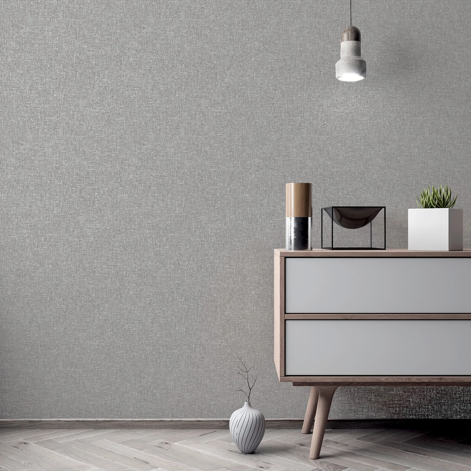 Texturizado Tela de Lino Papel Pintado 676007 Gris Arthouse Decoración de Pared - Imagen 4 de 4
