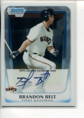 2011 Bowman Chrome Prospect AUTO Brandon Belt BCP93 San Francisco Giants