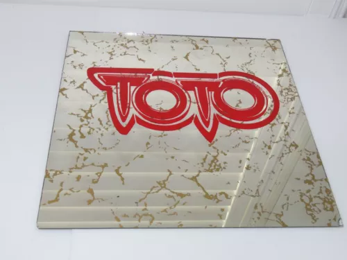 Vintage Carnival/Fair/Game/Prize 12" Glass Mirror TOTO Music Band