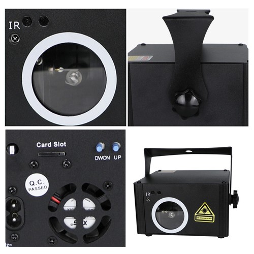 500mW DMX512 Full Color TF Animation Laser Projector DJ Disco Xmas Stage Lights - Picture 13 of 19
