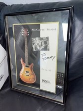 Póster de guitarras PRS Paul Reed Smith Rod McCarty autografiado FIRMADO RARO DE COLECCIÓN