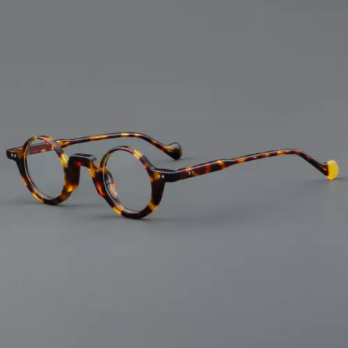 Classic Acetate Round Eyeglasses Men Women Clear Lens Fashion Glasses Frames New - Picture 18 of 28