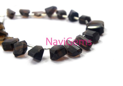 25 Piece Smoky Quartz Nuggets Natural Smoky Quartz Gemstone Nugget 8x10-10x12 MM - Picture 7 of 8