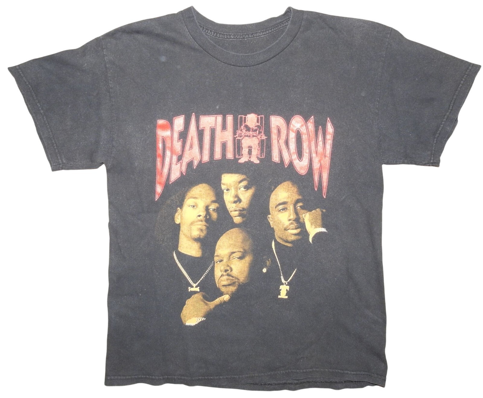 FILA T shirt nera vintage Death Row Records Tupac Snoop Suge Dr Dre Rap