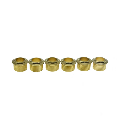 Solid Brass 10mm Round Vintage Guitar Tuner Conversion Bushings 3/8" Ferrule