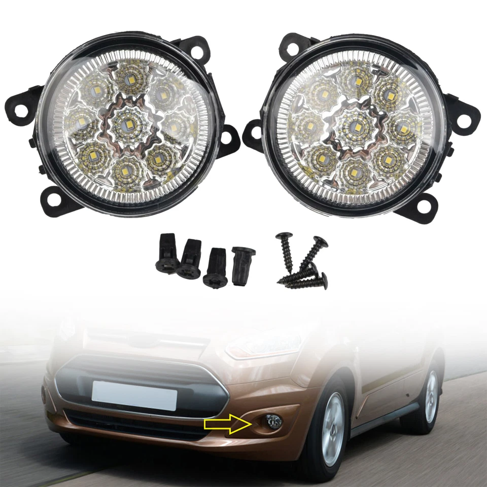 Left & Right LED Front Bumper Fog Light Lamps For Ford Ranger PX 11-18 Taurus UK - Image 4 of 4