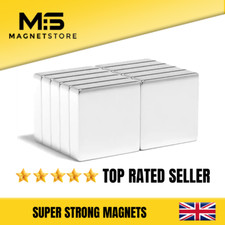 Super Strong Block Magnets 8mm x 8mm x 2mm Neodymium - Powerful N42 Bar