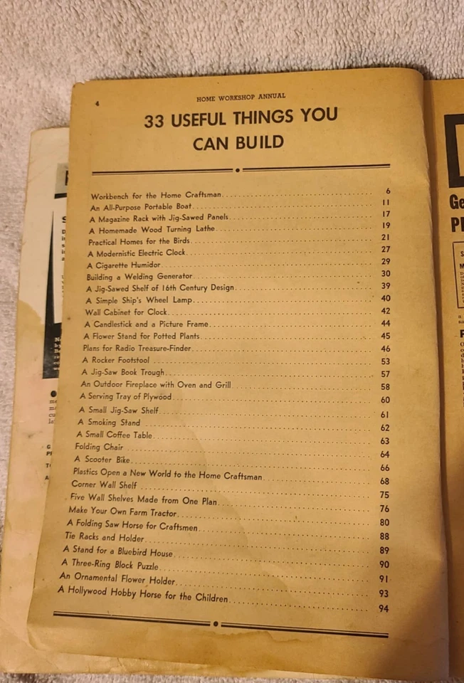 Home Workshop Annual 1941 Science & Mechanics 33 Useful Things To Build READ - Image 3 of 4