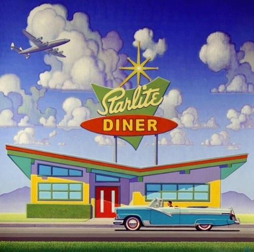 Robert LaDuke, Mid Century Modern ,Giclee Print “Starlite” 12”x12”