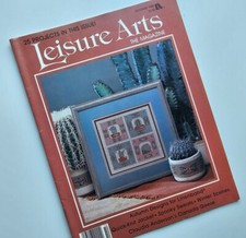 Vintage Leisure Arts The Magazine October 1988 Crochet Cross Stitch Patterns Lot