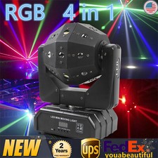 Moving Head Beam Light 4in1 LED RGBW DMX DJ Bar Disco Club Party Stage Lighting