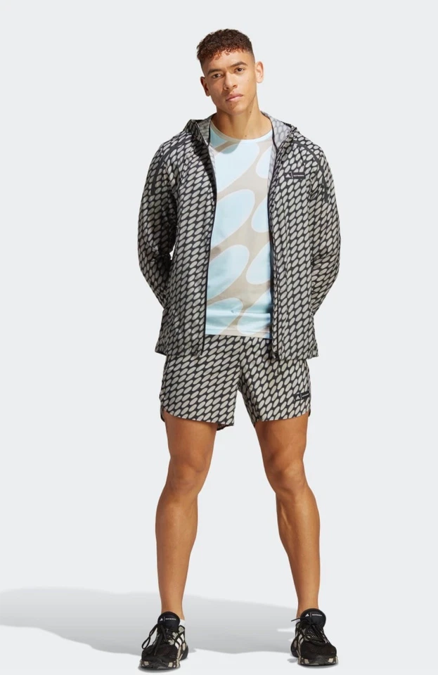 $130 adidas X Marimekko Marathon Running Jacket HR8203 Men’s Medium Black Rare - Image 4 of 4