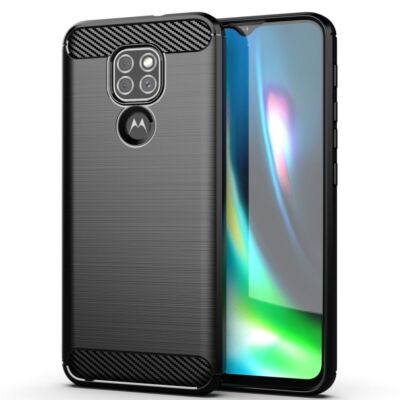 Für Motorola Moto E7 Plus - Premium CARBON  Case SchutzHülle Etui Tasche Handy
