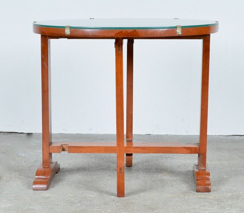 LOVELY MAHOGANY TILT TOP GLAZED CHINOISERIE SIDE OCCASIONAL TABLE - Picture 7 of 10