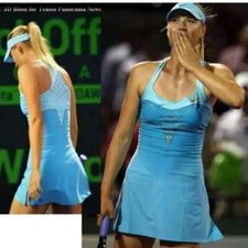 NIKE MARIA SHARAPOVA SHOCKINGLY GORGEOUS SKY BLUE TENNIS DRESS NWT XL XLARGE