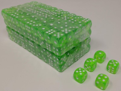 Pack of 200 Dice standard 16mm size (3 translucent colors available)