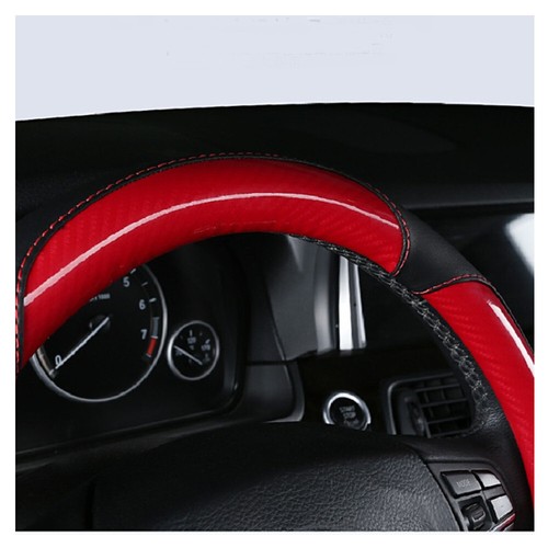 Cubierta Volante Coche Coche Gris Cuero Universal Cómoda 15"/38CM - Imagen 6 de 8