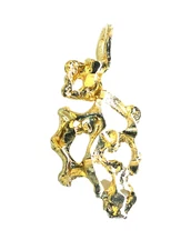 Nugget Pendant Charm For Necklace Chain Gold Plated Metal Costume Jewelry Gift