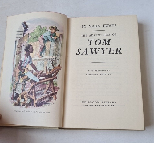 TOM SAWYER by Mark Twain HB DJ - Heirloom Library 1950s - Geoffrey Whittam illus - Picture 8 of 16