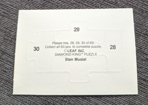 1988 Donruss Leaf Diamond Kings Puzzle Stan Musial Complete Your Set! #1-63 - Picture 37 of 60