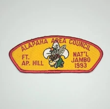 1993 National Scout Jamboree Alapaha Area Council Shoulder (Red) Patch JP002.