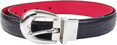 LAUREN Ralph Lauren Reversible Croc Embossed Belt Buy Lauren Ralph Lauren Logo Reversible Crocodile Embossed  main image 3