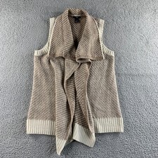 NEW Gap Cardigan Sweater Womens Small Brown Wool Blend Shawl Draped Open Front