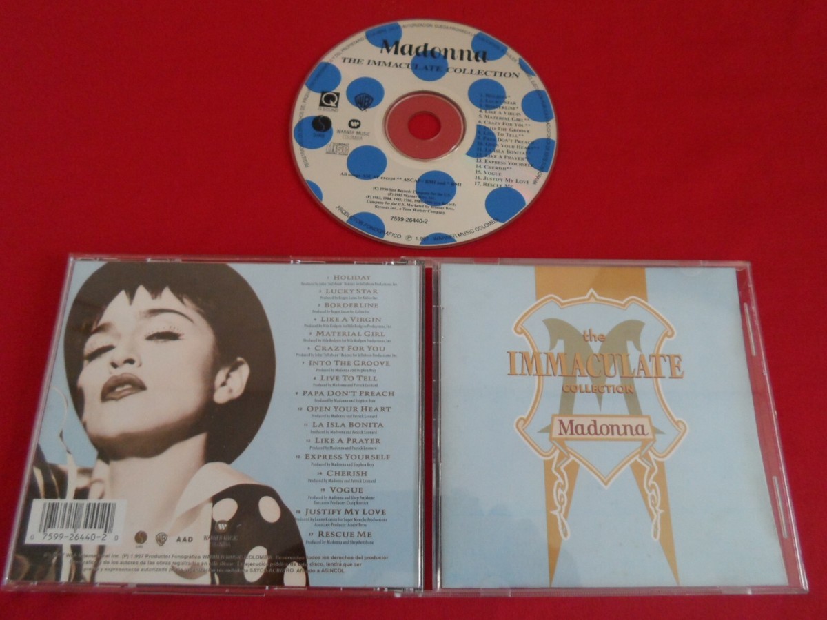 Madonna The Immaculate Collection Cd Rare Edition Colombia