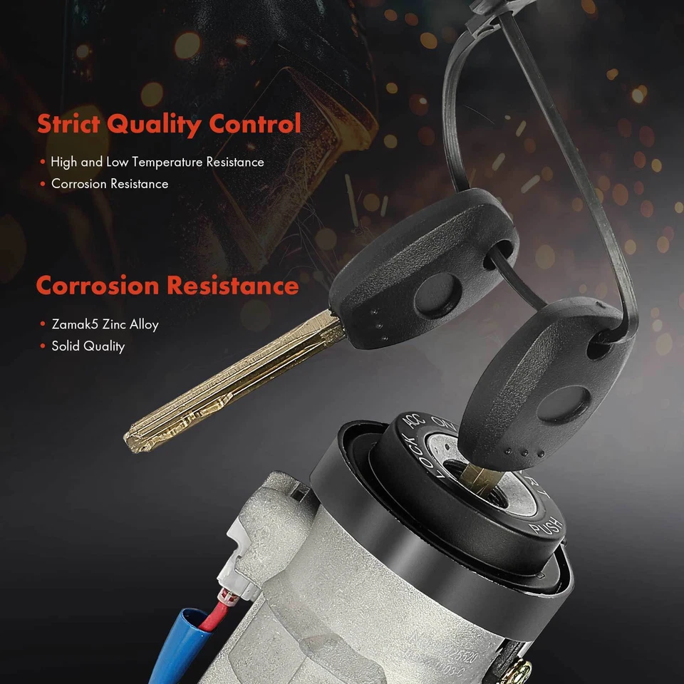 Nuevo cilindro de bloqueo de encendido Zamak 5 con 2 llaves para Kia Borrego 2009 2010 2011 Foto 4 de 4