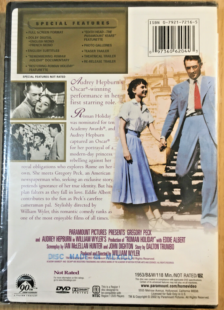 Roman Holiday (Vintage Hollywood) Gregory Peck, Audrey Hepburn NEW