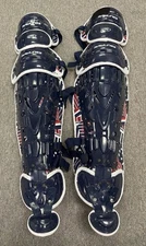 Salvador Perez Royals Rawlings Player Issued Shin Guards July 4th Signed GUG LOA