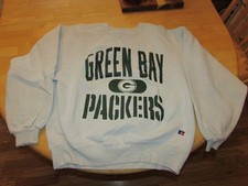 Vintage 1980s to 2000 Russell Athletic Green Bay Packers Large Sweatshirt, USA